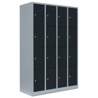 B-WARE - Wertfachschrank anthrazit, 120 cm, 16 Fächer | Lüllmann®