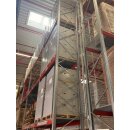 B-WARE - XL F&auml;cherschrank grau, 120 cm breit, 12 F&auml;cher, Zahlenkombischloss
