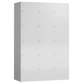 B-WARE - XL Fächerschrank grau, 120 cm breit, 15 Fächer | Serie ClassiX