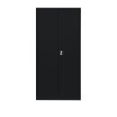 Mehrzweckschrank schwarz, 195 cm hoch, 2-türig |...