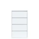 H&auml;ngeregisterschrank wei&szlig;, 2-bahnig, 4 Sch&uuml;be | L&uuml;llmann&reg;