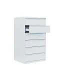 Karteischrank wei&szlig;, 3-bahnig, 6 Sch&uuml;be | L&uuml;llmann&reg;