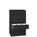 Karteischrank schwarz, 3-bahnig, 6 Sch&uuml;be | L&uuml;llmann&reg;