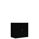 Schiebetürenschrank schwarz, 80 cm breit, 2 OH |...