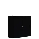 Schiebetürenschrank schwarz, 120 cm breit, 3 OH |...
