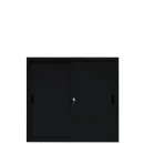Schiebetürenschrank schwarz, 120 cm breit, 3 OH |...