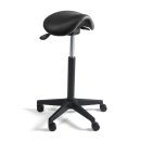 Small saddle stool, 660-910 mm, black nylon base, PVC