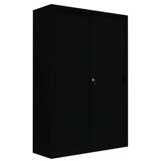 Sliding door cabinet, 4 shelves