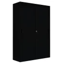 Schiebetürenschrank schwarz, 120 cm breit, 5 OH |...