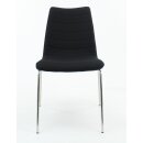 Chrome chair with upholstered bucket seat