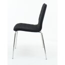 Chrome chair with upholstered bucket seat