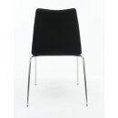 Chrome chair with upholstered bucket seat
