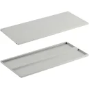 Fachboden f&uuml;r Fl&uuml;gelt&uuml;renschrank B 800 x T 383 mm - lichtgrau