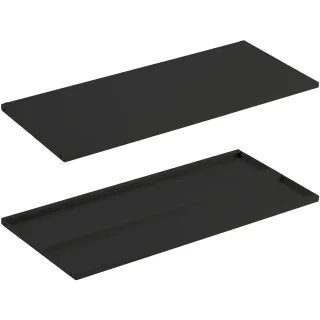 Fachboden für Flügeltürenschrank B 1200 x T 600 mm - tiefschwarz