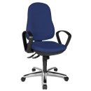 Swivel chair - chrome base - blue