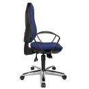 Swivel chair - chrome base - blue