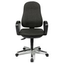 Swivel chair - chrome base - dark grey