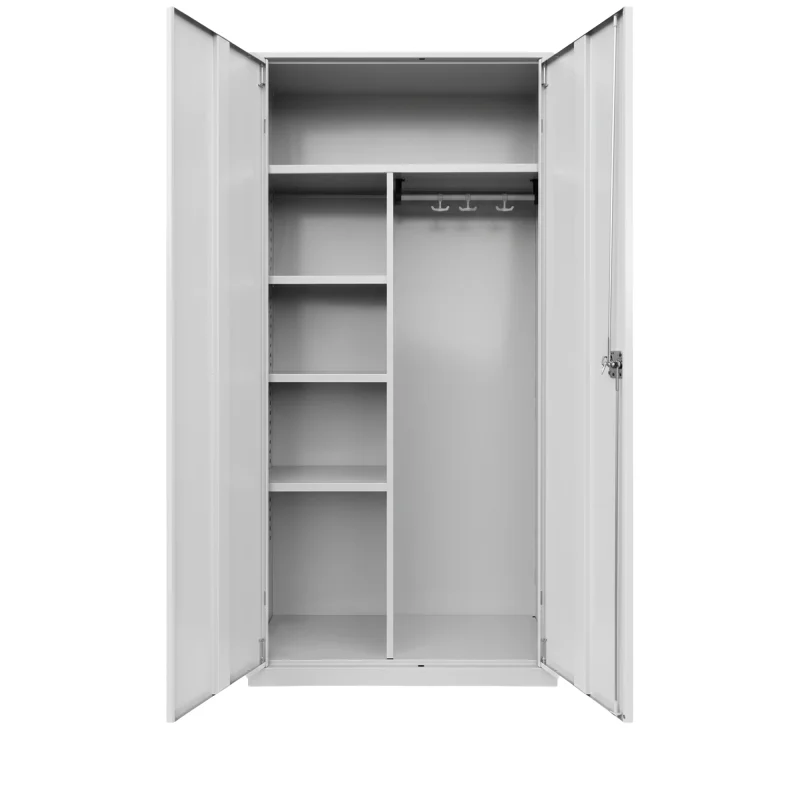 Mehrzweckschrank 2-türig, 92 cm breit, grau