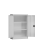Ansicht mit geöffneten Türen innen Aktenschrank Metallschrank abschließbar Werkzeugschrank 1200 x 800 x 383 mm grau X-530290