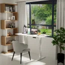 E-Schreibtisch, wei&szlig;, 60-125 cm hoch, 160x80 cm | L&uuml;llmann&reg;