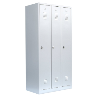 B-WARE - Spind grau, 3 Abteile, 90 cm breit | Lüllmann®