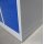 B-WARE - Lüllmann® Garderobenschrank - 2 Abteile doppelstöckig - H 1800 x B 600 x T 500 mm - lichtgrau/enzianblau