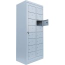 B-WARE - Hauptt&uuml;renschrank grau, 74 cm breit, 20 F&auml;cher | L&uuml;llmann&reg;