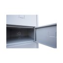 B-WARE - Hauptt&uuml;renschrank grau, 74 cm breit, 20 F&auml;cher | L&uuml;llmann&reg;