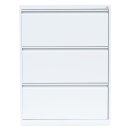 B-WARE - L&uuml;llmann&reg; H&auml;ngeregistraturschrank, 3 Schubladen zweibahnig, 1010 x 760 x 620 mm, signalwei&szlig;