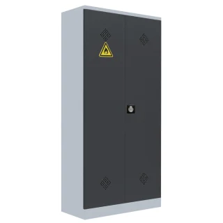 Umweltschrank grau/anthrazit, 2-türig, 4 Wannen | Lüllmann®