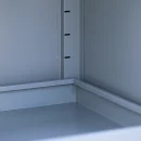 L&uuml;llmann&reg; Umweltschrank, 2 T&uuml;ren, 4 Wannenb&ouml;den, 1950 x 916 x 422 mm, lichtgrau/anthrazit