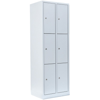 Steel compartment cabinet / valuables cabinet - 2 units, 6 compartments