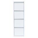 Hanging file cabinet, 4 drawers RAL 9003 signal white