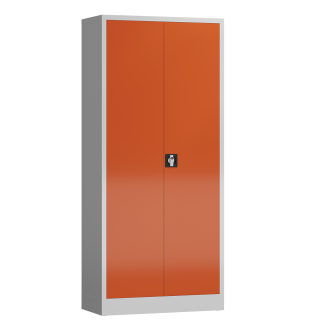 Seitenansicht Aktenschrank Metallschrank abschließbar Werkzeugschrank 1800 x 800 x 380 mm grau/rot X-530334