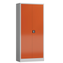 Seitenansicht Aktenschrank Metallschrank abschlie&szlig;bar Werkzeugschrank 1800 x 800 x 380 mm grau/rot X-530334