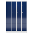 Frontansicht Schlie&szlig;fachschrank F&auml;cherschrank 16 F&auml;cher Spind 180x120x50cm lichtgrau/enzianblau X-520441_1