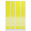 Frontansicht Schlie&szlig;fachschrank F&auml;cherschrank 20 F&auml;cher Spind 180x120x50cm lichtgrau/zinkgelb X-520546_1