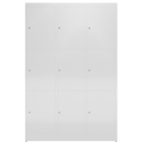Frontansicht XL Spind 9 F&auml;cher extra breit Wertfachschrank 1800 x 1185 x 500 mm F&auml;cherschrank grau X-523330