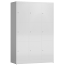 Seitenansicht XL Spind 9 F&auml;cher extra breit Wertfachschrank 1800 x 1185 x 500 mm F&auml;cherschrank grau X-523330