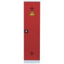 B-WARE - L&uuml;llmann&reg; Umweltschrank, 1 T&uuml;r, 4 Wannenb&ouml;den, 1950 x 500 x 422 mm, lichtgrau/feuerrot