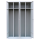 B-WARE - Lüllmann® Garderobenschrank, 4 Abteile, je 2 mittig schließend, 1800 x 1170 x 500 mm, lichtgrau