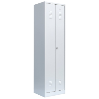 B-WARE - Mehrzweckspind grau, 50 cm breit, 2-türig | Lüllmann®