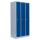 B-WARE - Lüllmann® Garderobenschrank, 3 Abteile, 1800 x 885 x 500 mm, lichtgrau/enzianblau