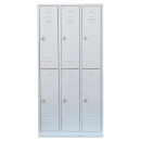 B-WARE - Spind grau, 3 Abteile 2-stöckig, 90 cm |...