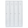 Steel closet / locker - 4 units Carcass RAL 9003 signal white | Doors RAL 9003 signal white