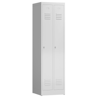 B-WARE - ClassiX Garderobenschrank, 2 Abteile, 1800 x 500 x 500 mm, lichtgrau