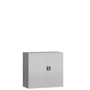 Seitenansicht vom Steelboxx Metallschrank abschlie&szlig;bar Fl&uuml;gelt&uuml;renschrank Aktenschrank 750 x 800 x 380 mm grau X-530300 komplett montiert
