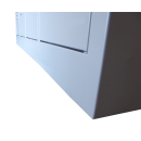 B-WARE - L&uuml;llmann&reg; Garderobenschrank, 4 Abteile, 1800 x 1170 x 500 mm, lichtgrau