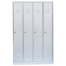 B-WARE - L&uuml;llmann&reg; Garderobenschrank, 4 Abteile, 1800 x 1170 x 500 mm, lichtgrau
