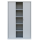 B-WARE - Rolladenschrank grau, 120 cm breit, 5 OH | Lüllmann®